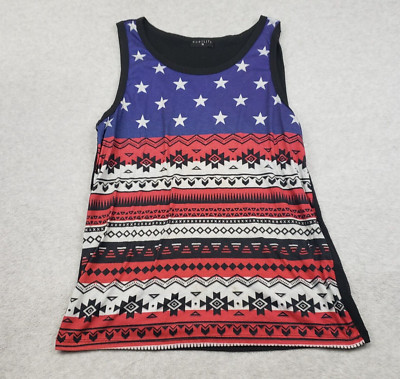 Rue 21 Nobility Mens Sleeveless Tank Top Shirt Flag Aztec Medium