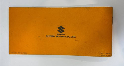 Casa rodante Suzuki RV 125 B fabricante de equipos originales manual del dueño de la motocicleta mayo de 1976 original excelente estado - Imagen 2 de 12