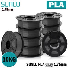 SUNLU 10 Rolls Gray PLA 3D Printer Filament 1.75mm PLA 10KG Consumables ±0.02mm