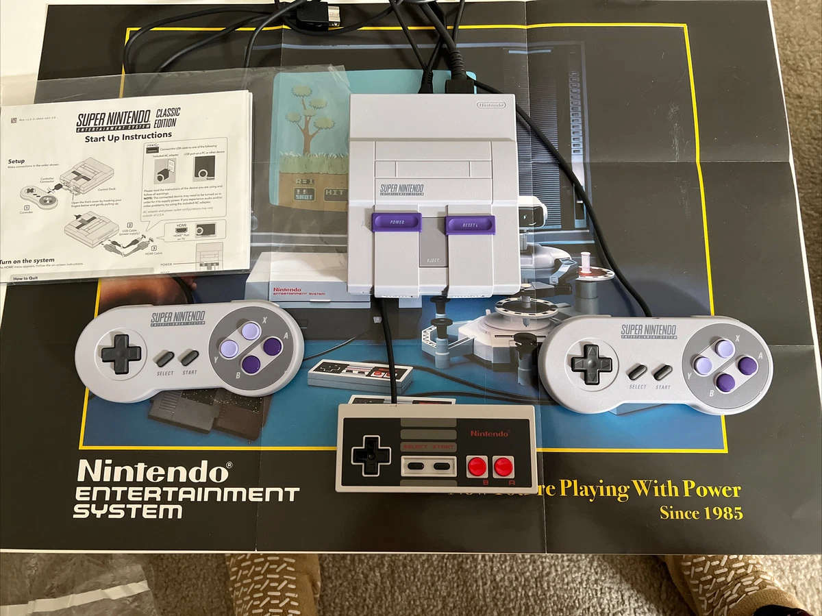 Authentic SNES Super Nintendo Classic Mini Console Entertainment System 21 Games