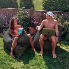 Squarbie Bean Bag - Outdoor Garden Water Resistant Lounger Chair rucomfy Beanbag