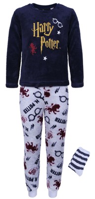 Pigiama blu scuro grigio + calze HARRY POTTER | eBay