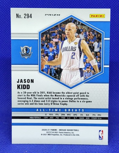 2020-21 Panini Mosaic Jason Kidd Red Wave Prizm #294 - Bild 2 von 2