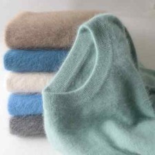 Super Warm 100 Mink Cashmere Sweater Men O-Neck Clothes Men's Sweater