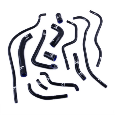 For 2009 2010-2014 Yamaha R1 YZF-R1 YZFR1 Black Silicone Radiator Hose Pipe Kit