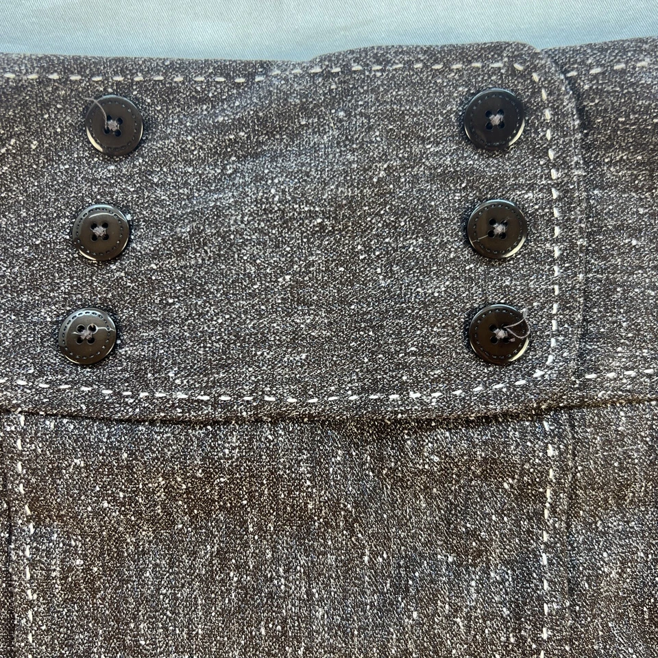 Falda Star City Mujer Talla 1 Marrón Tweed Recta y Lápiz Negocios Cremallera Lateral Foto 2 de 4