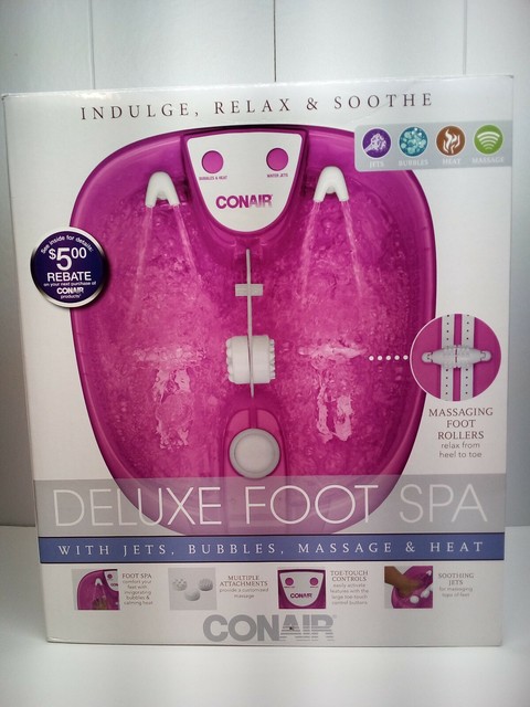 conair foot spa with massage bubbles and heat