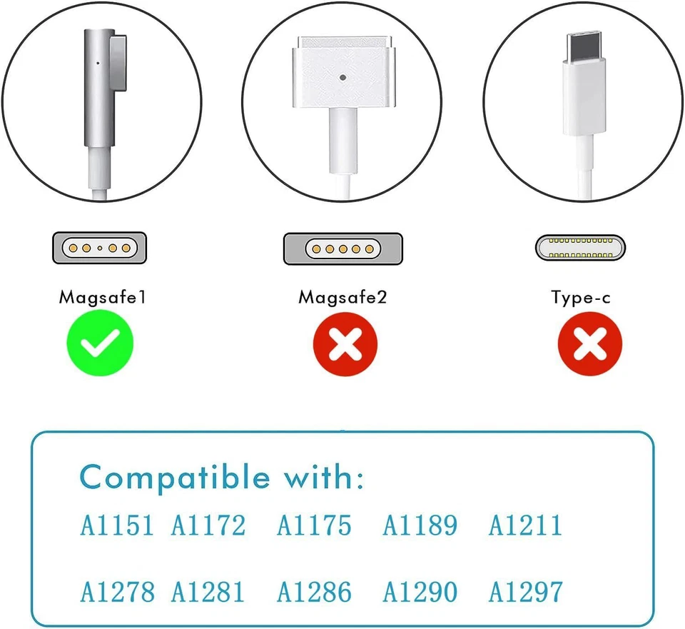 60W Netzteil Ladegerät für Apple MacBook Pro 13" A1278 A1297 2008, Mitte 2012 - Bild 2 von 4