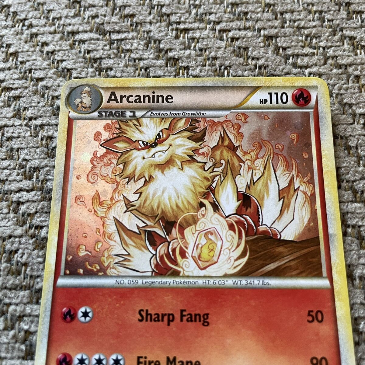 Arcanine - 1/123 - Holo Rare Heart Gold Soul Silver Pokemon Arcanine - 1/123 - Holo Rare Heart Gold Soul Silver Pokemon