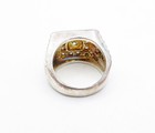 925 Sterling Silver  Vintage Cubic Zirconia Square Cocktail Ring Sz 9  RG3735 — photo 4