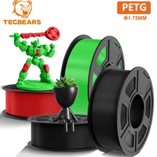 TECBEARS 4KG PETG 3D Printer Filament Consumables 1.75mm No Bubbles Neatly