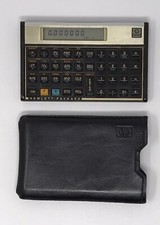 Hewlett Packard HP12C Financial Calculator with Case Guide On Back