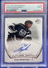 2021-22 SP Authentic Future Watch Auto PSA 9 Quinton Byfield Rookie Auto 375/999