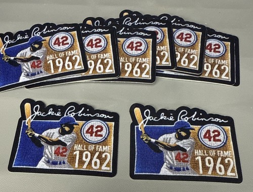 Jackie Robinson (Lot of 2) HOF Los Angeles Brooklyn Dodgers 3in Iron On Patch 42