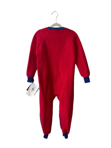vintage spiderman one-piece zip-up pajamas youth size 8 NOS NWT 96 dr. denton - Picture 9 of 9