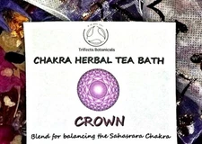 CROWN Chakra Herbal Tea Bath - Reiki Chakra Balancing Organic Herbs Apothecary