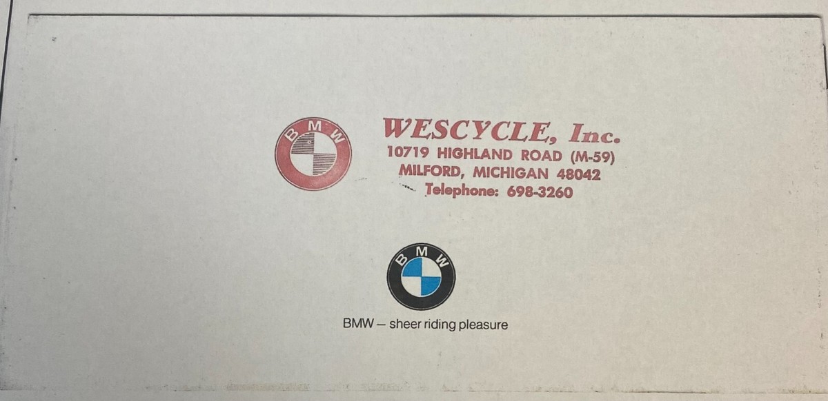 1975 BMW MOTORCYCLE VINTAGE BROCHURE R90S R90/6 R75/6 R60/6