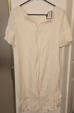 New! Gucci 'Ruffle' Plisse Silk Pleated Short Sleeve Dress Womens 36 MSRP $1855