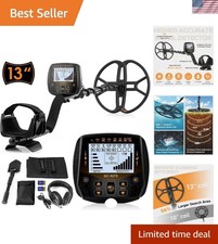 13" Professional Waterproof Metal Detector with LCD Display  Pinpoint Feature