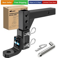 8-position Adjustable Trailer Hitch Ball Mount Fits 2 Inch Receiver With 58...