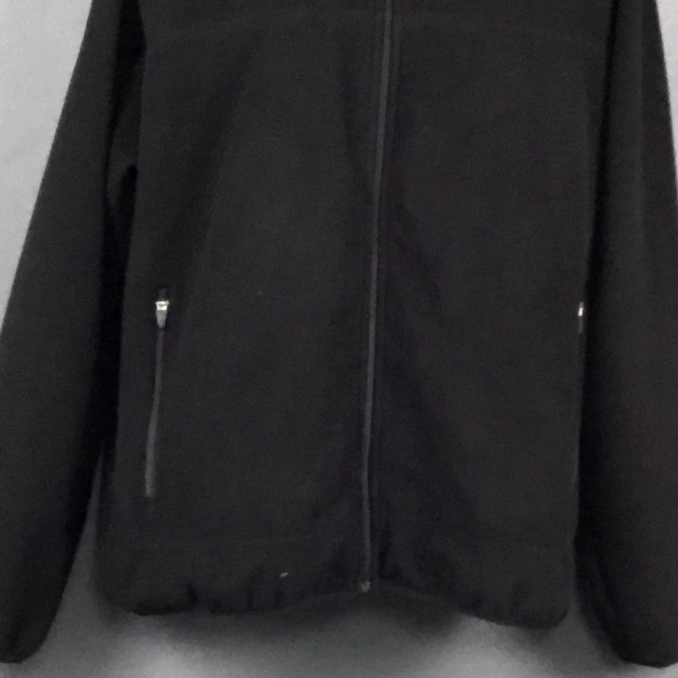 Lands End Fleece Jacket Mens XL Black Full Zip Mock Neck Pockets Regular Fit - Image 4 of 4