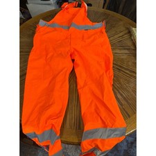 Majestic M-Safe High Visibility Orange Reflective Bib Overalls ANSI Class E L