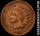1907 Indian Head Cent - Scarce  Very Fine+  No Reserve  #i4637
