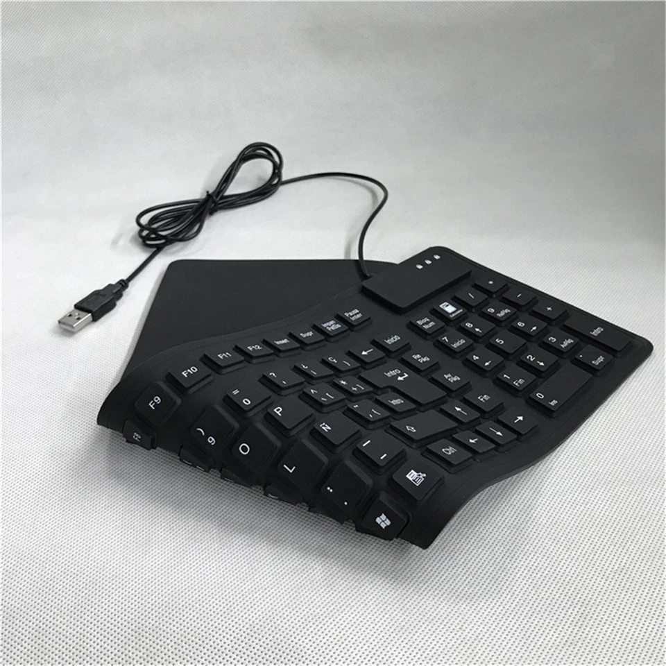 Waterproof Silicone Spanish Keyboard Foldable USB Wired 105 - Image 4 of 4