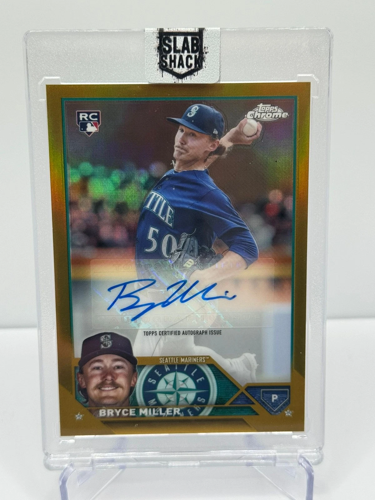 2023 TOPPS CHROME UPDATE BRYCE MILLER GOLD REFRACTOR AUTO /50 RC ROOKIE