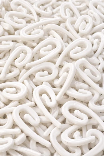 White Plastic Curtain Hooks for Ring Header Tape Nylon UK Standard Size