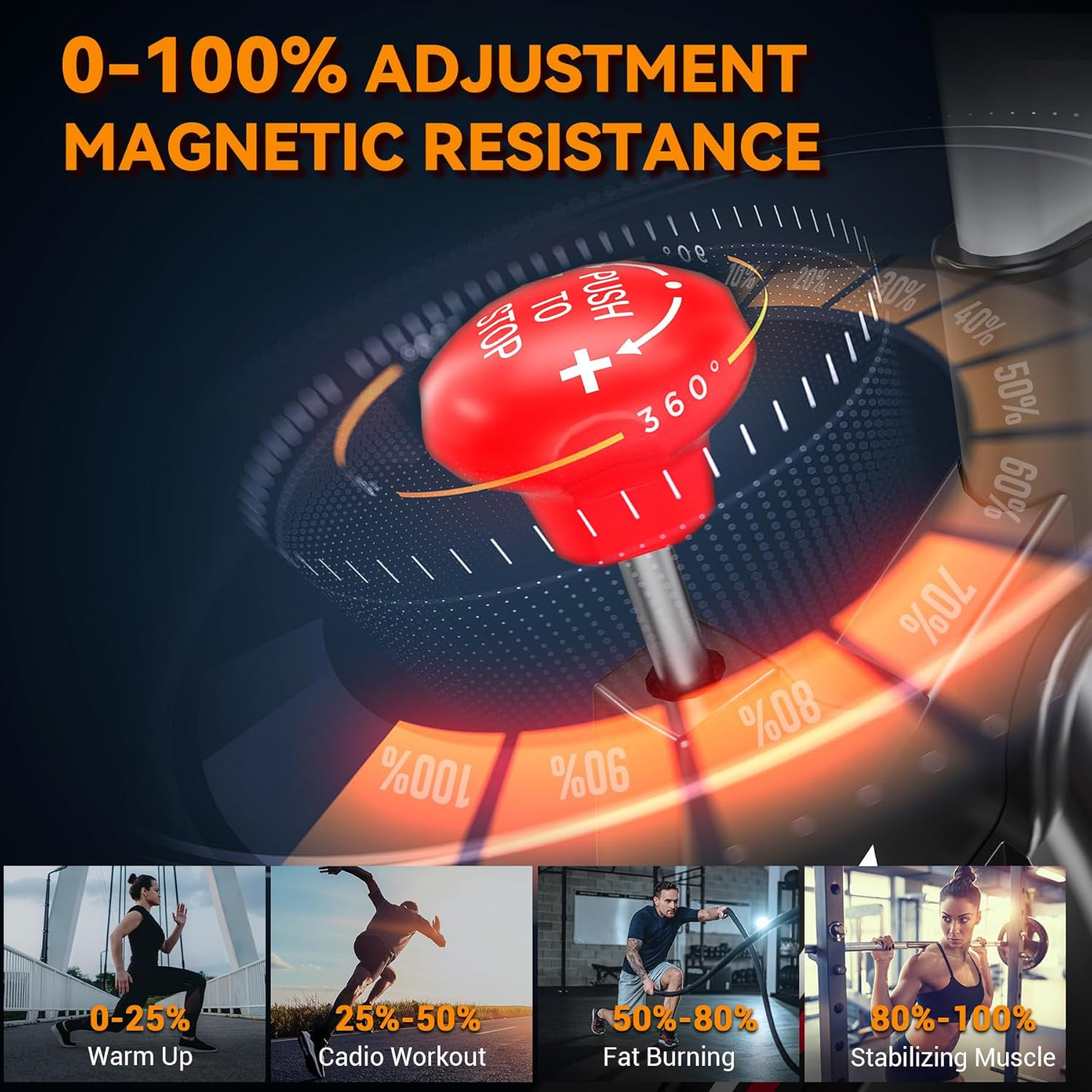 Exercise Bike, Wenoker Stationary Bike for Home, App Supported Indoor Bike with 