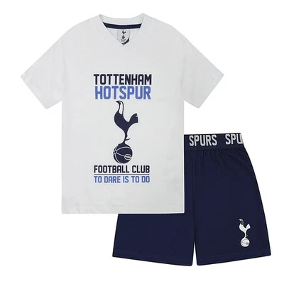 Tottenham Hotspur Jungen Schlafanzug kurz Kinder OFFIZIELLES Fußball Geschenk