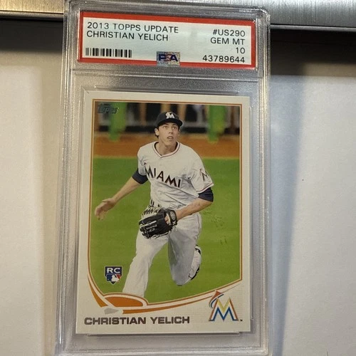2013 Topps Update Christian Yelich #us290 Rookie RC Brewers PSA 10 Gem Mint