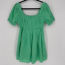 AMERICAN EAGLE SQUARE NECK MINI DRESS GREEN SMALL