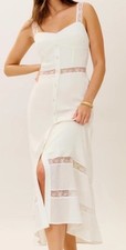 Reformation Wynton Dress Size 4 in Ivory Sleeveless Lined READ INFO