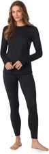 Womens Fleece Lined Thermal Base Layer Set – Long Sleeve Shirt & Leggings for Co
