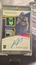 2018 Immaculate Collection Gold Rashaad Penny Patch Autograph 22/25 Seahawks