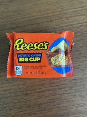 Rare! Reeses Big Cup Potato Chip Flavor Expired!!