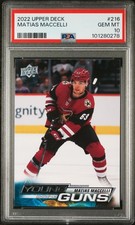 2022-23 Upper Deck Series 1 Matias Maccelli Young Guns RC #216 PSA 10