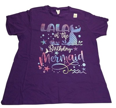 Women's Lala Of The Birthday Mermaid T-shirt Size XL New