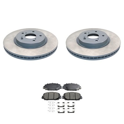 DuraGo Front Rotors Akebono ProACT Ceramic Disc Brake Pads Kit For CR-V HR-V L4