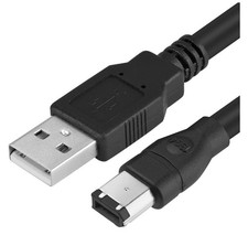 Firewire 400 to USB Cable IEEE 1394-A 6 Pin to USB 2.0 Adapter Cord 6-Feet Plu