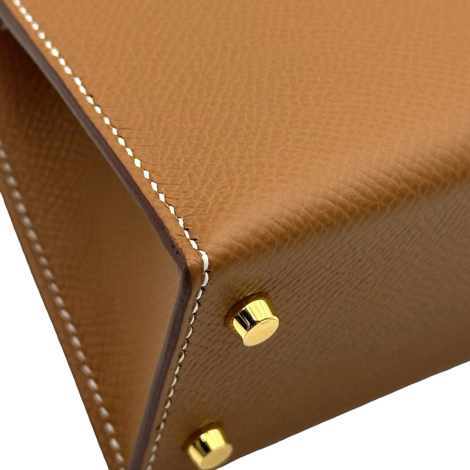 HERMES Mini Kelly 2 Gold Epsom Leather Shoulder Bag K Stamp #OKB4522 image 10