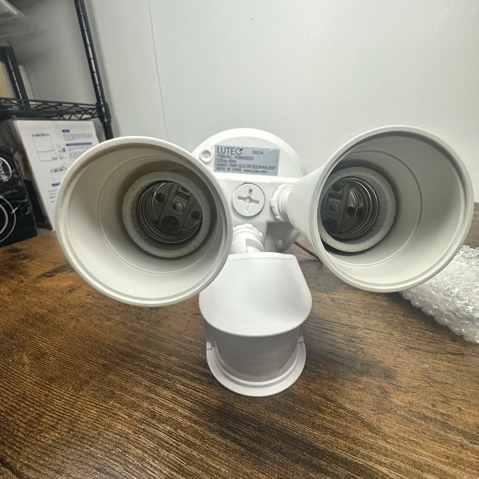 LUTEC 2 Packs 300 Watt Halogen Motion Activated Integrated Dual-Head Floodlight - Image 3 of 4