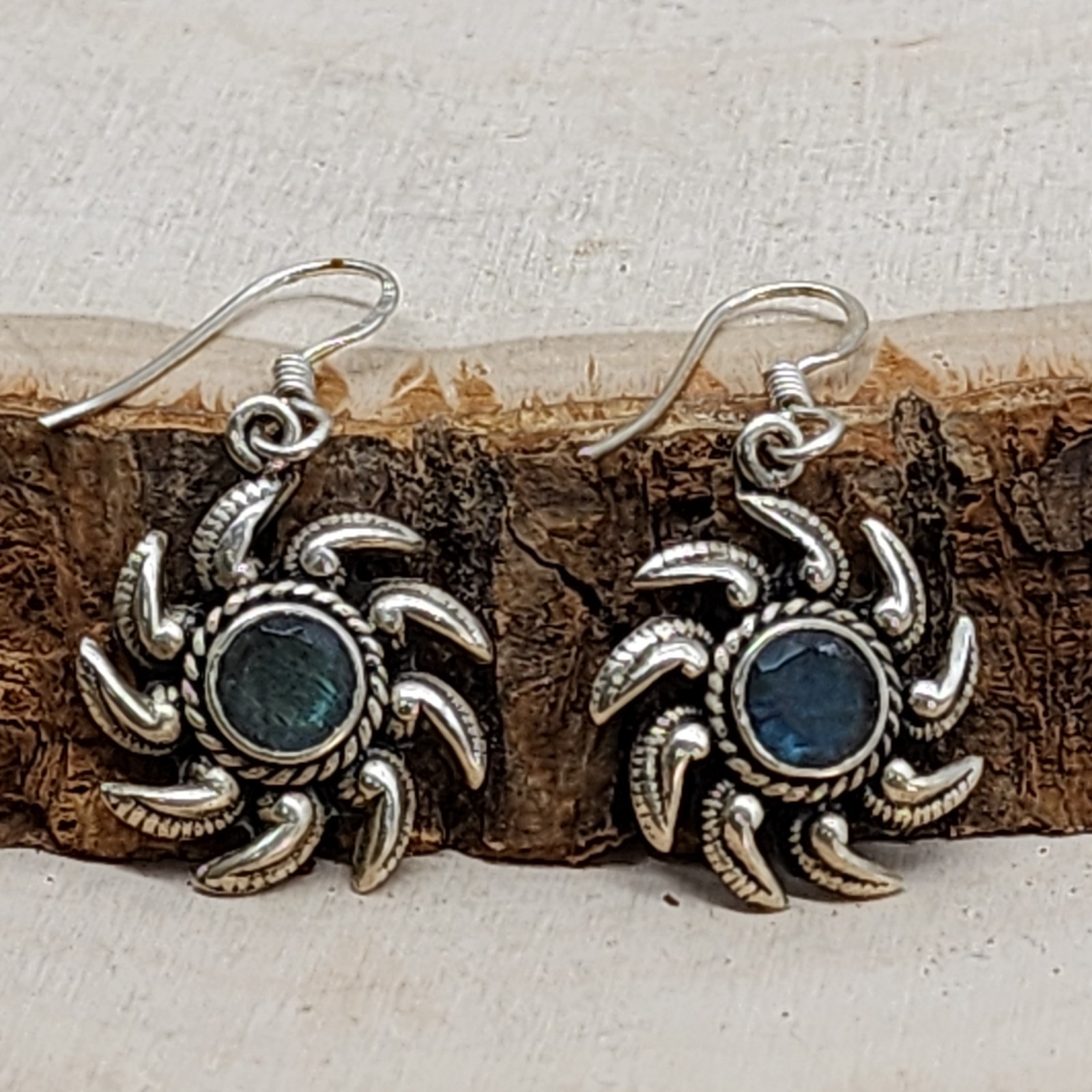 Blue Fire Labradorite Solid 925 Sterling Silver S… - image 2