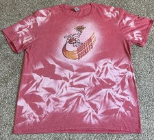 Houston Rockets NBA Mascot T-Shirt XL Red Bleach Tie Dye Gildan Basketball