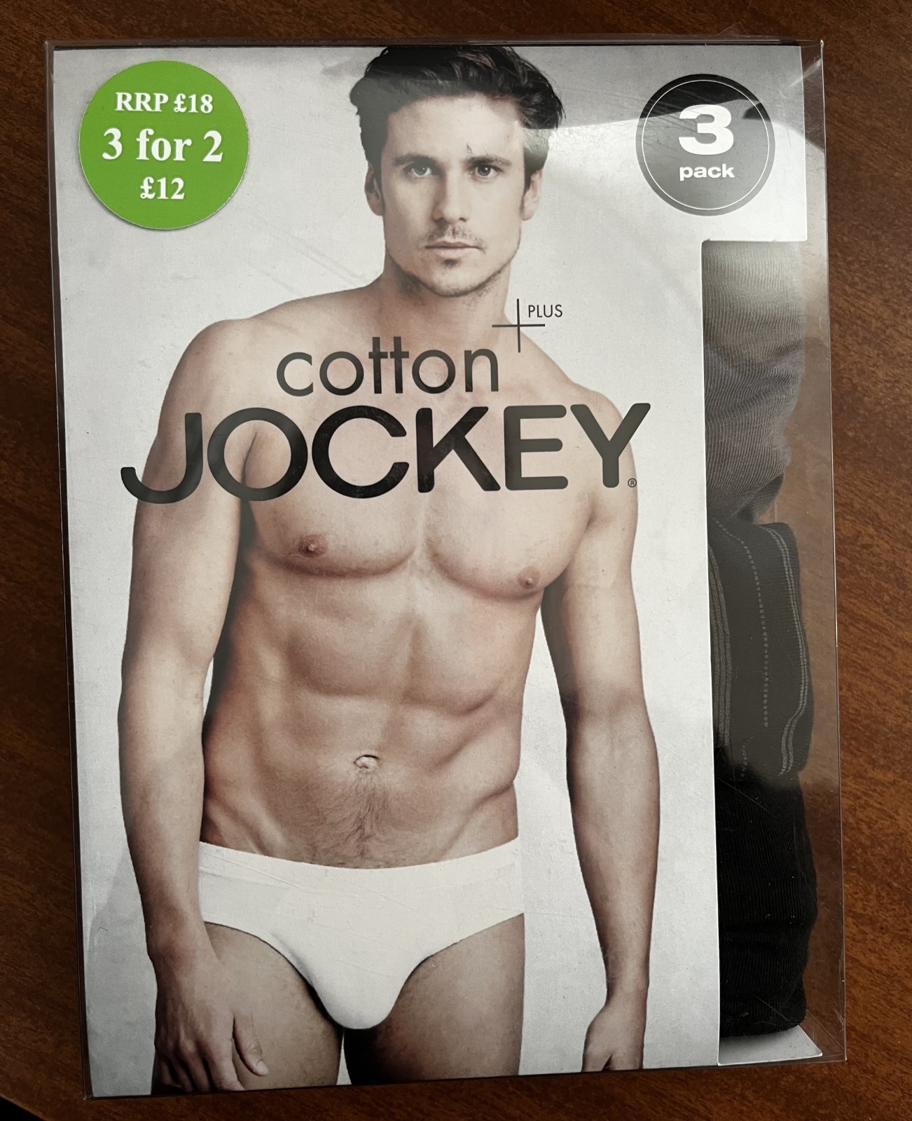 Jockey Cotton+ 3pack Briefs Grey 974 - XL