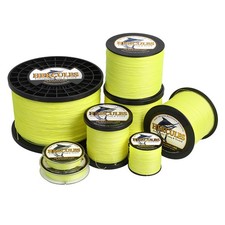 HERCULES Fluo Yellow 8 Strands Braided Fishing Line 10lb to 300lb High-Vis