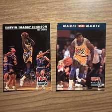 1991 Star Pics Magic Johnson Lot (2) USA Basketball Cards