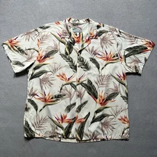 Paradise Found Shirt Mens Extra Large VTG USA Aloha Button Up AOP Camp Hawaiian